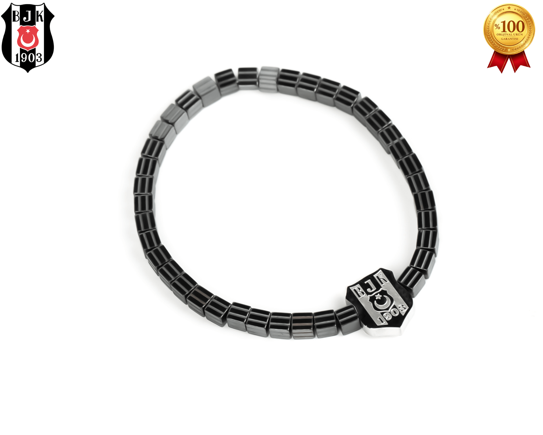 BEŞİKTAŞ KARE HEMATİT (4 MM) DOĞALTAŞ BİLEKLİK