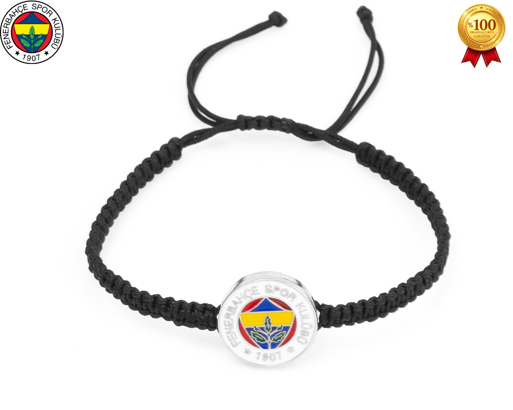Fb Logo Makrome (SİYAH) Bileklik